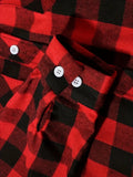 Camisa Flanela Xadrez Clássica Smart Casual | 2 Bolsos Manga Longa Primavera
