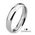 Kolmnsta 2/4/6/8mm Mens Wedding Band Polished Women Titanium Simple Engagement Classic Rings Black Silver Color Lady anel 3-15
