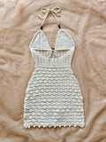 Vestido Tricot Gradient Sem Alças Contas | Slim Fit Férias Sexy