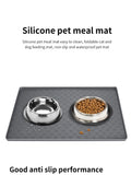 Tapete de Alimentação para Gatos e Cães – Silicone Antiderrapante, Impermeável e Dobrável