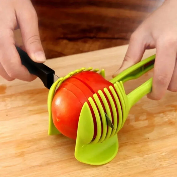 Cortador Frutas e Cebola Clipe | Laranja Limão Tomate Seguro