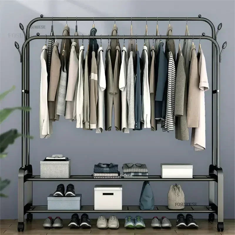 Coat racks floor bedroom clothes hanger household indoor clothes storage rack cabinet living room balcony cloth racks n