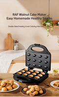 Máquina Waffles Noz Elétrica 12 Furos | Biscoitos Pastelaria Negócio