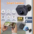 Câmara Segurança Mini 4K WiFi | Visão Noturna Deteção Movimento Áudio 2 Vias