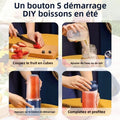 Liquidificador USB Portátil 400ml 6 Cores | Smoothie Milkshake Viagem