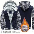 Men's Jacket Winter Camouflage Fleece Thicken Hooded Jackets Male Long Sleeve Coat Casual Zip Up Hoodies Streetwear Men's Coats