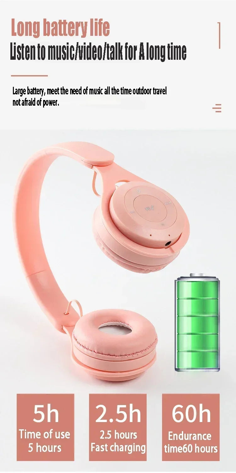 Auriculares Macarone Bluetooth 5.3 | HiFi Bass Cancelamento Ruído Mic