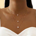Colar Pendente Zircónia Multicamadas | Choker Brilhante Festas