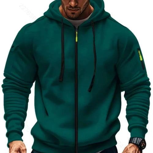 Hoodie Zipper Slim Fit Outono Inverno | Sweatshirt Casual Sportswear