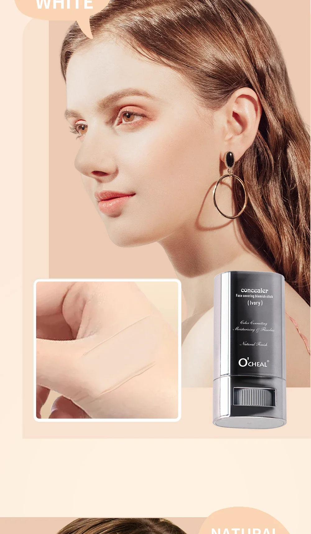Stick de Contorno e Corretor Facial | Leve Iluminador Longa Duração