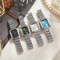 Relógio Feminino Retângular de Luxo | Bracelete Aço Quartzo Fashion