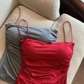 Camisole com Soutien Integrado | Cropped Casual Cor Sólida