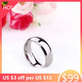 Kolmnsta 2/4/6/8mm Mens Wedding Band Polished Women Titanium Simple Engagement Classic Rings Black Silver Color Lady anel 3-15
