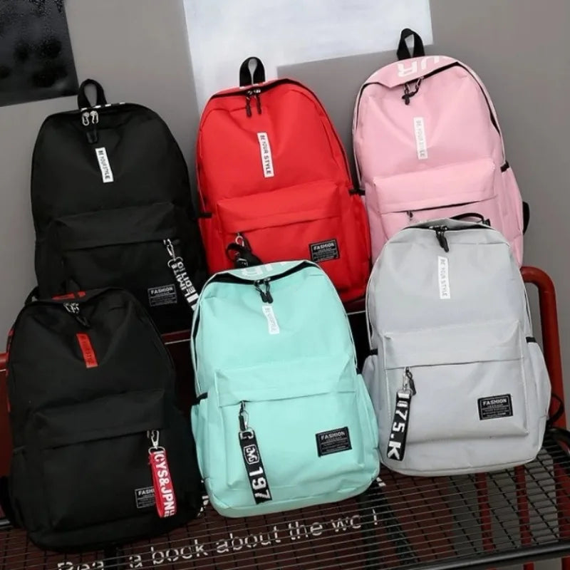 Mochila Escolar Fashion Estilo Coreano – Grande Capacidade, Unissexo