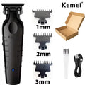 Kit Kemei Profissional KM-2296/2299/1102 | Máquina Cortar Cabelo Masculino