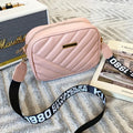 Mala Camera Bag PU Rolling Strip | Ombro Telemóvel Crossbody Casual
