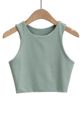 Top Slim Sem Mangas Gola Redonda | 6 Cores Nylon Premium