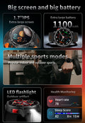 Smartwatch Militar T-Rex3 Ultra | GPS Bússola 5ATM 1100mAh Ecrã AOD
