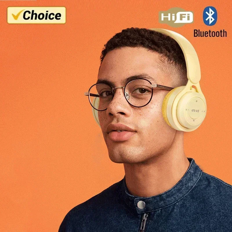 Auriculares Macarone Bluetooth 5.3 | HiFi Bass Cancelamento Ruído Mic