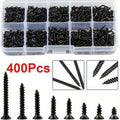 Kit de 400/800 Parafusos Auto-Atarraxantes M2 Pretos – Para Madeira e Fixação