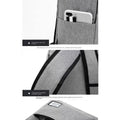 Mochila Minimalista Unissexo com Porta USB – Grande Capacidade para Escola, Trabalho e Viagem