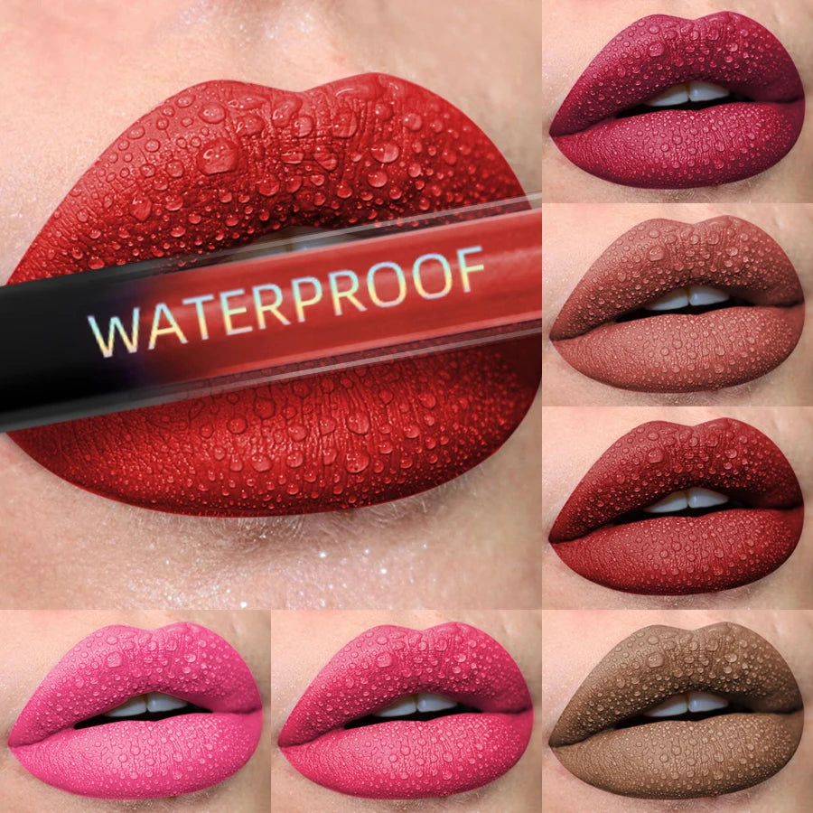 Lip Gloss Veludo Mate 19 Cores | Batom Líquido Longa Duração À Prova de Água