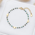 Pulseira Pedra Natural Coração | Handmade Moda Feminina Elegante