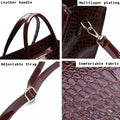 Mala Luxo Crocodilo Vintage Grande Capacidade | Business Shoulder Tote
