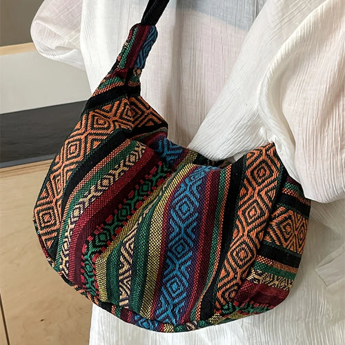 Mala Crossbody Tribal Riscas Lavável | Temática Bandeira Foldable Edge Painted