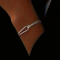 Pulseira Prata S925 Geométrica Minimalista | Presente Aniversário Natal