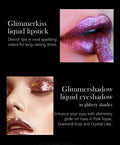 Batom Glitter Diamante 7 Cores | Metálico Pérola À Prova de Água
