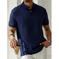 Polo Streetwear Cor Sólida Manga Curta | Respirável Brand Verão
