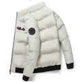 Casaco Curto Espesso Windproof Print | Zipper Outono Inverno M-5XL