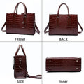 Mala Luxo Crocodilo Vintage Grande Capacidade | Business Shoulder Tote